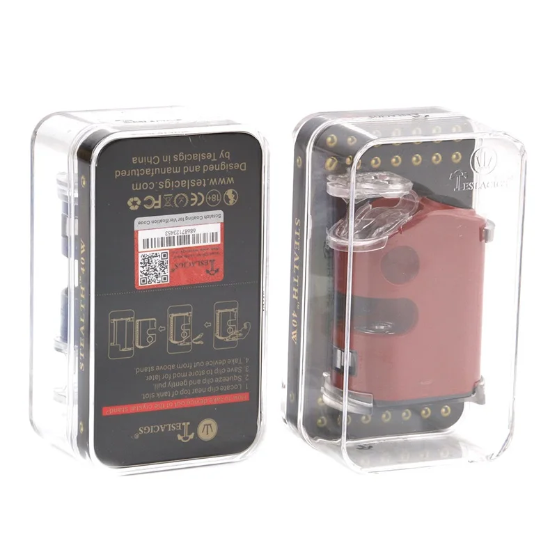 

Original Tesla Stealth 40W Vape Kit Teslacigs Shadow 2ML Tank LiPo battery 1300mAh Stealth Box Mod Vaporizer E-Cigarettes kit