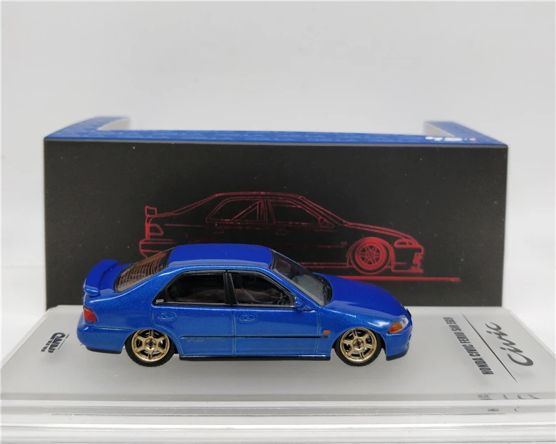 1: 64 INNO64 Honda Civic FERIO EG9 Синий литой модельный автомобиль