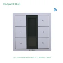 Dooya DC1653 настенный выключатель, 15 канальный излучатель пульт дистанционного управления для электродвигателя занавеса, аксессуары для занавесок, для KT320E/DT52E