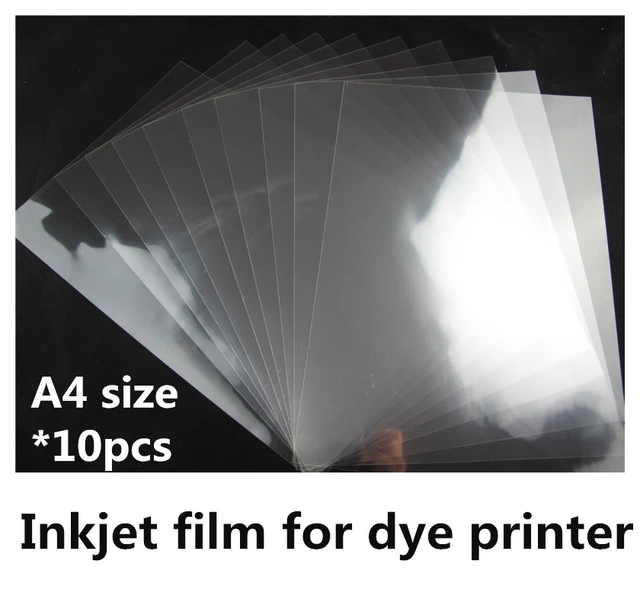Papier adhésif transparent pour imprimantes jet d'encre 10