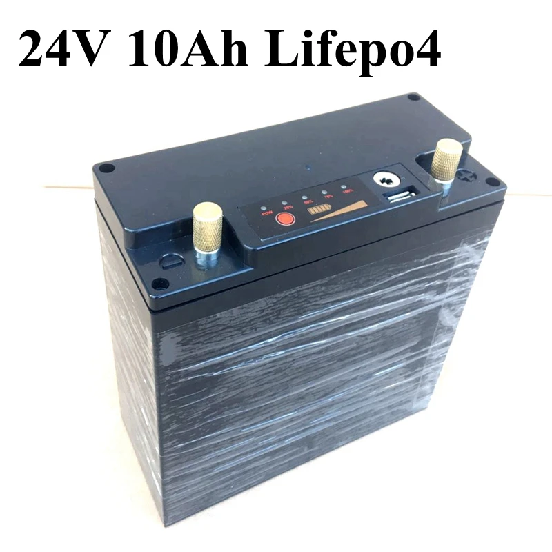Lifepo4 24V 10Ah батарея для инвалидной коляски Солнечный уличный светильник светодиодный Электрический литиевый Портативный DC мощность+ зарядное устройство