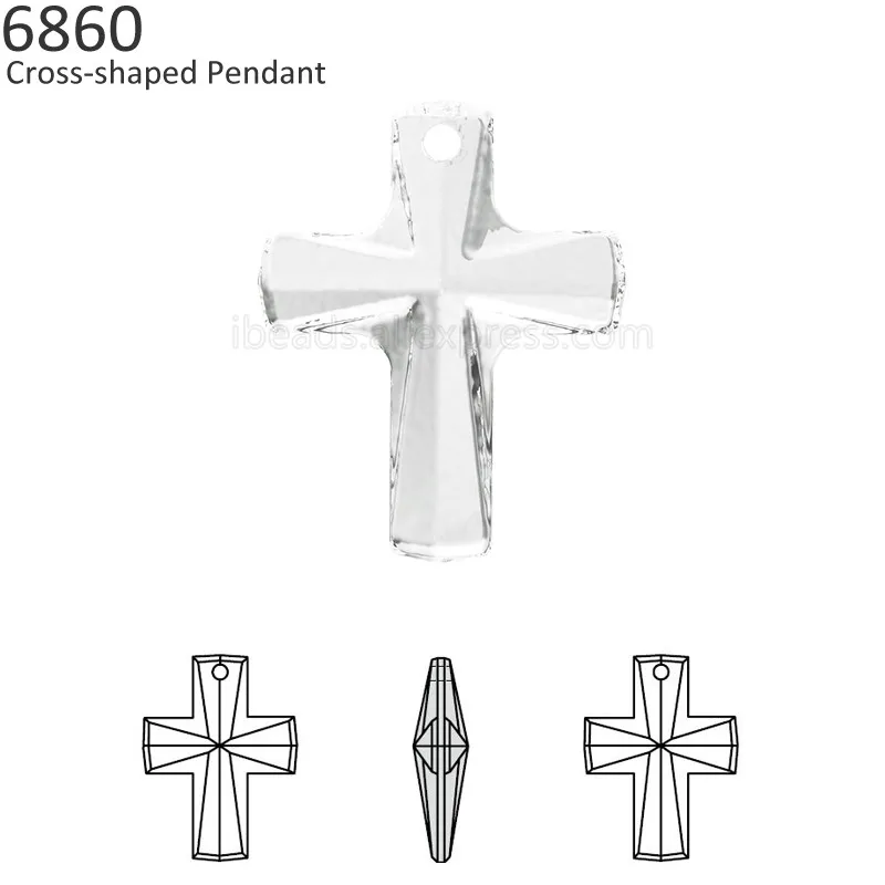 

(1 piece) 100% Original Crystal from Swarovski 6860 Cross pendant Made in Austria loose rhinestone charm for DIY jewelry making
