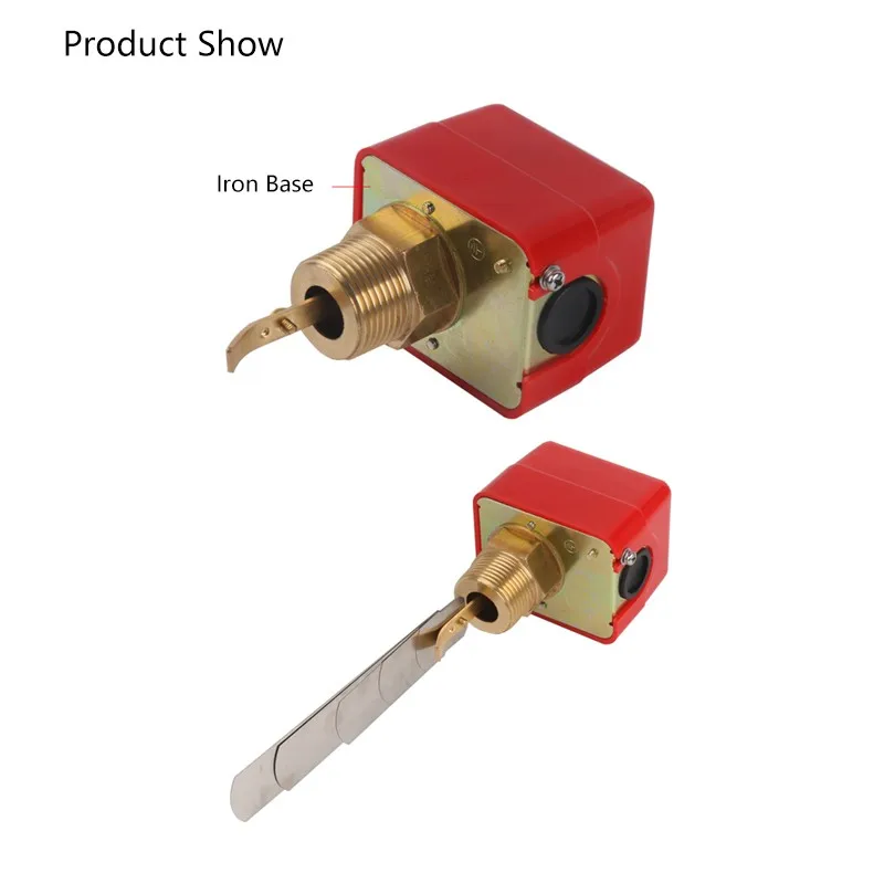 

DSHA 2pcs/set Flow sensors 1 inch 220VAC 3A Water/Paddle Male Thread Flow Paddle Water Pump Flow Switch HFS-25 High Q