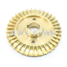Water Pump Spare Part Solt Hole Double Side Brass Impeller Wheel 60mm Dia  60 x 12 x 6.4mm