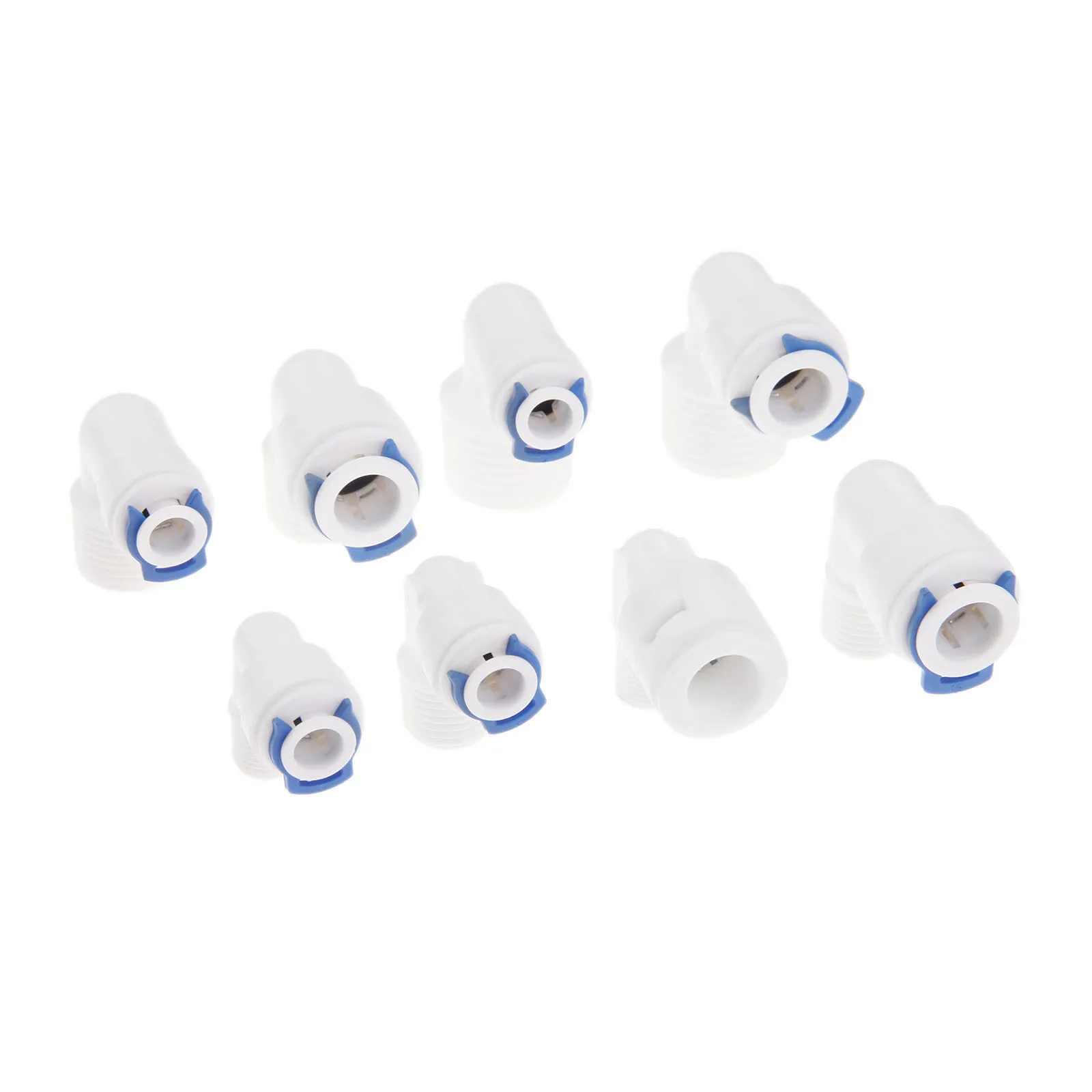 

5Pcs RO Water Elbow Quick Coupling Fitting 1/4" 3/8" OD Hose 1/4" 3/8" 1/2" BSP Male Reverse Osmosis System Pipe Connector