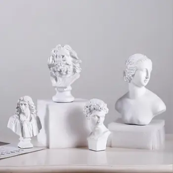 

Nordic Resin Sketch Head Statue non-gypsum Bust Mini classic David Figurines Miniatures sculpture Ornaments