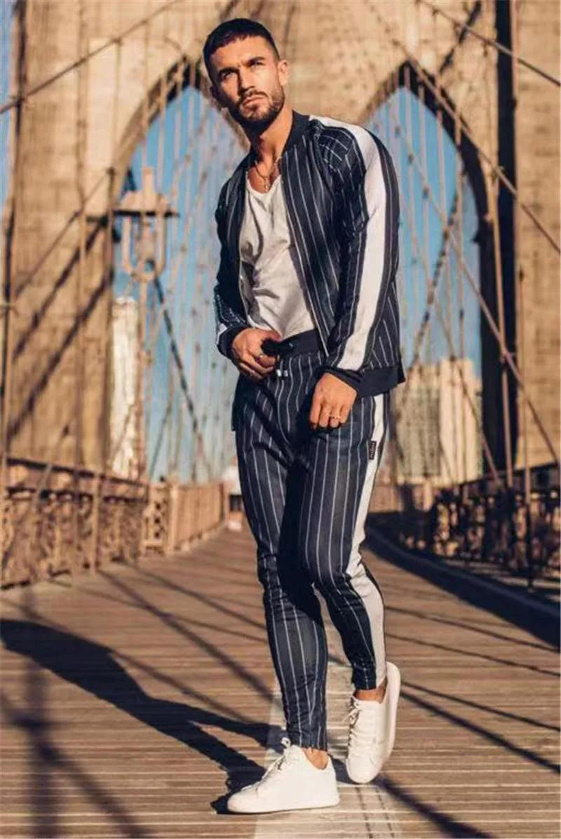 GYMLOCKER Фирменная Новинка 2018 мужской модный комплект для мужчин кофты костюмы + спортивная одежда спортивный костюм повседневные