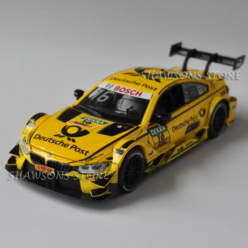 Diecast Car Model Toys 1:32 M4 DTM Racing Team Painting Pull Back Replica with Sound& Light - Цвет: No.16