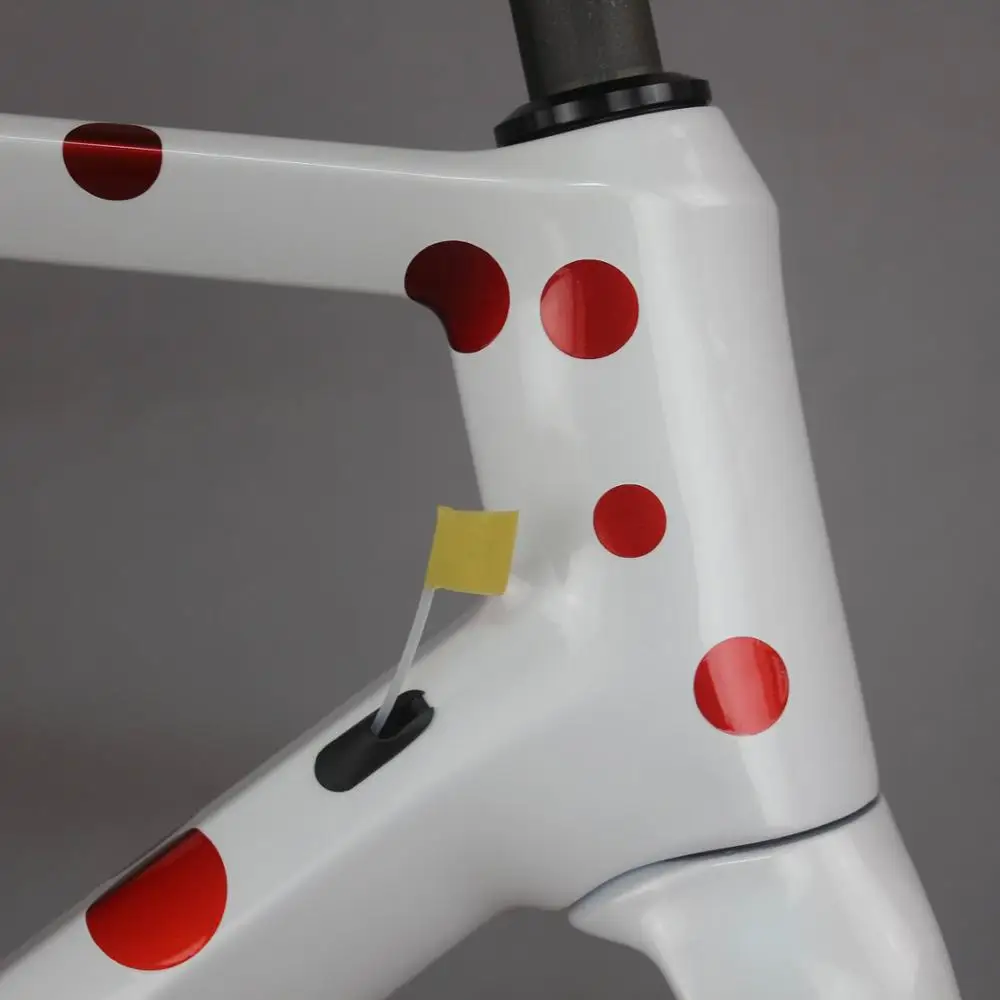 new China Oem design White dot carbon road bike frame tt-x1