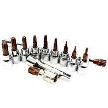 11 шт. 3/"(10 мм) Dr Torx гнезда под зубки отвертка бит гнездо T10 T15 T20 T25 T27 T30 T40 T45 T50 T55 T60+ 2 шт. набор гаечных ключей