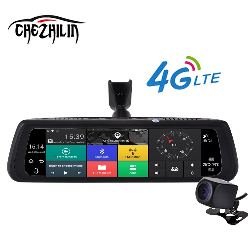 Chezhilin 10 &quotFull Touch IPS 4G специальный автомобильный видеорегистратор Android зеркало