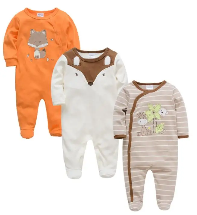 3 шт./лот летняя одежда для маленьких мальчиков; богемный комплект, roupa de спортивный костюм для новорожденных; хлопковые пижамы с длинными рукавами для детей возраста от 0 до 12 месяцев комбинезоны детская одежда - Цвет: 1140-14
