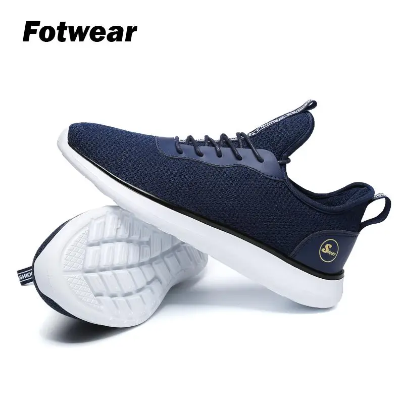 Fotwear Men's sneakers Men's casual Mesh shoes Plus size sneakers Red Black White Super lightweight Updated cushioning Tennies
