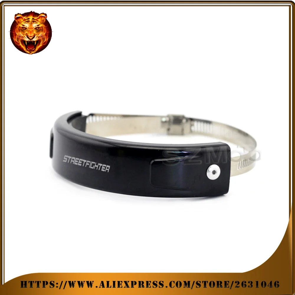 

For DUCATI STREETFIGHTER 848 Motorcycle Silencer Round Oval Exhaust Protector Protect Can Cover Circle 100mm-140mm with Logo