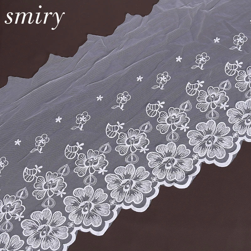 

Smiry 2Yards Flower Music Note Mesh Lace Trim Fabric DIY Handmade Sewing Craft Wedding Dress Clothing Accessories Lace Trimming