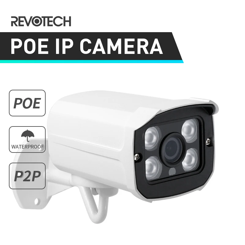 Водонепроницаемая POE 1080P 4 светодиодсветодиодный наружная IP камера