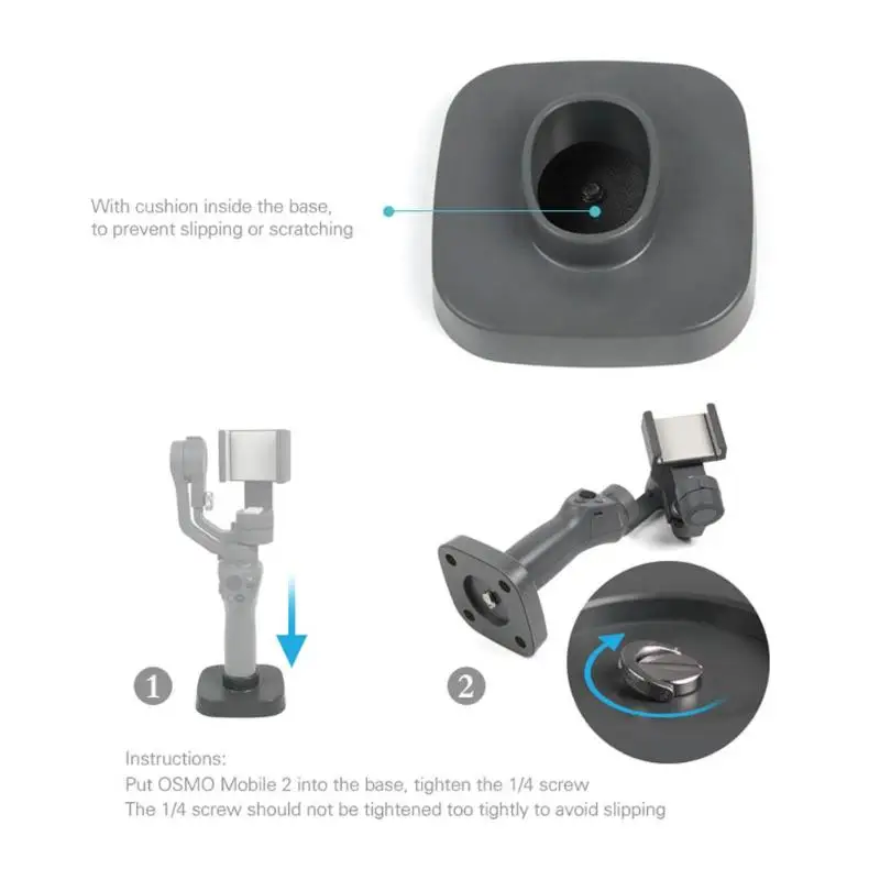 Для DJI Osmo Mobile 2 ручной карданный стабилизатор для камеры Базовая подставка шарнирный держатель для телефона Стабилизатор камеры аксессуары держатель только