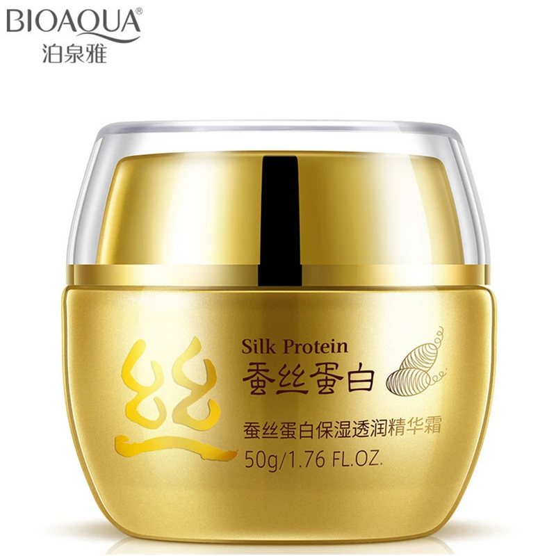 

BIOAQUA Brand Silk Protein Essence Face Cream Skin Care Collagen Hyaluronic Acid Moisturizing Whitening Anti Winkles Day Cream