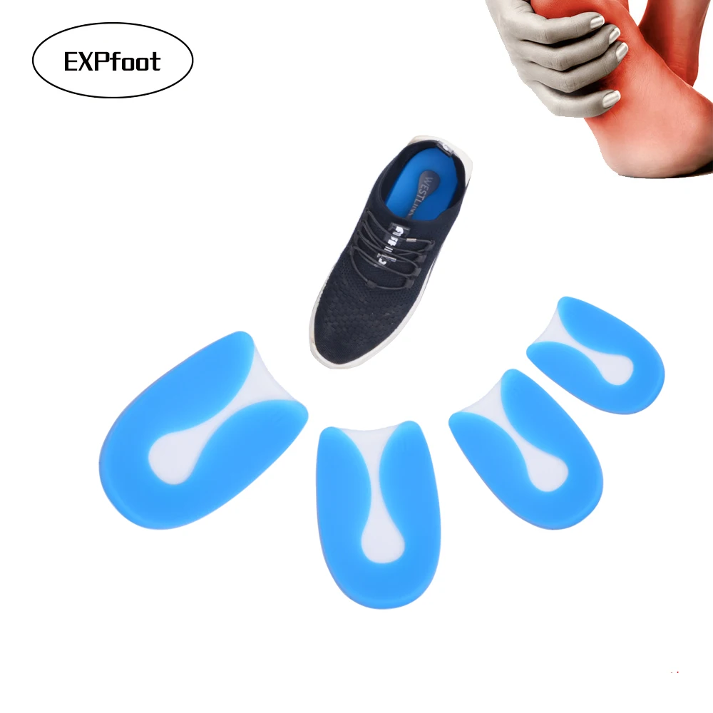 100 Silicone Gel U Shape Heel Cup Plantar Fasciitis Heel Protector