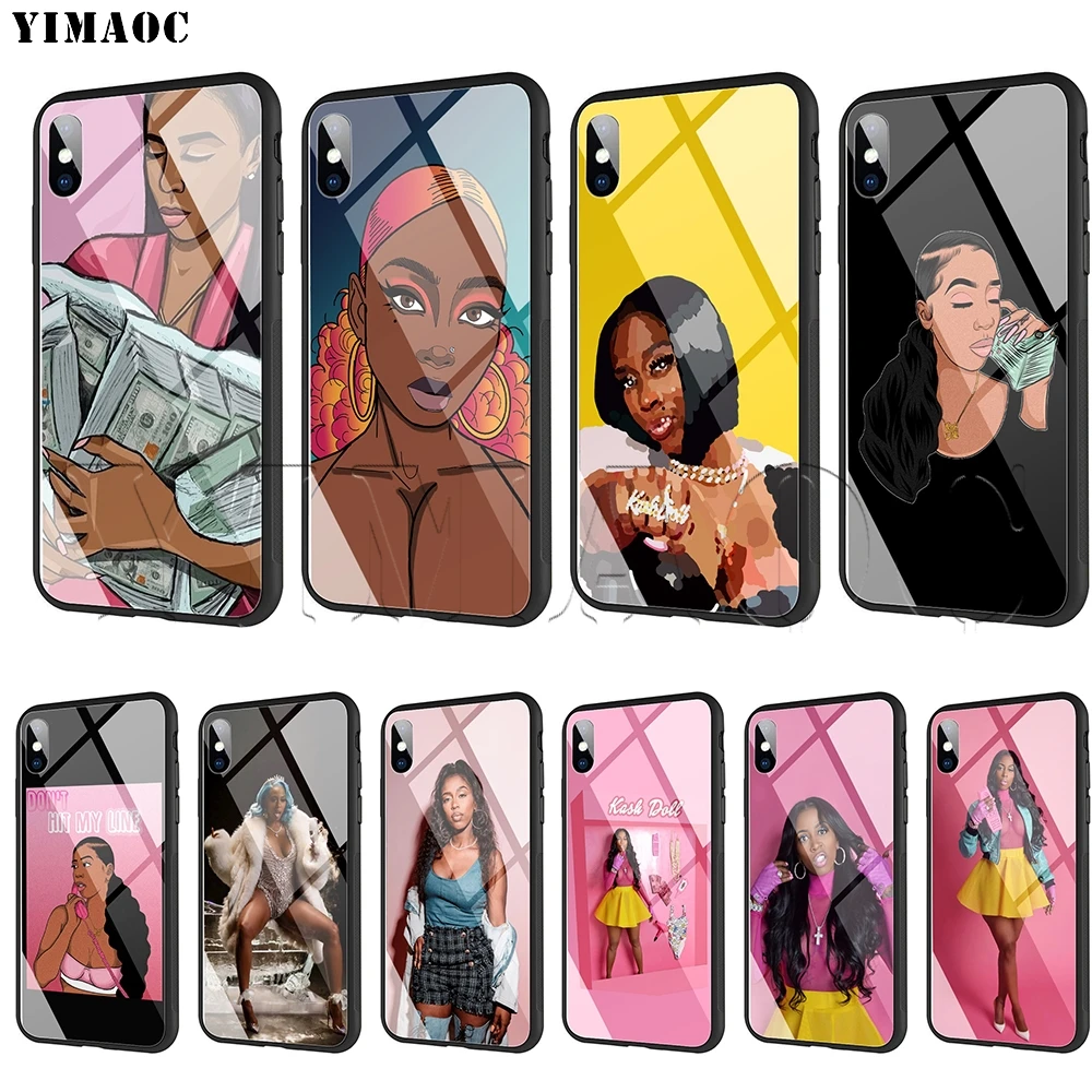 

YIMAOC Kash Doll Tempered Glass Case for iPhone 11 Pro XS MAX XR X 8 7 6 6S Plus