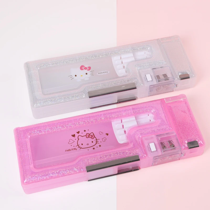 

TOPSTHINK Pencil case multifunction school supplier cute hello kitty PVC pencilcase pencil sharpener