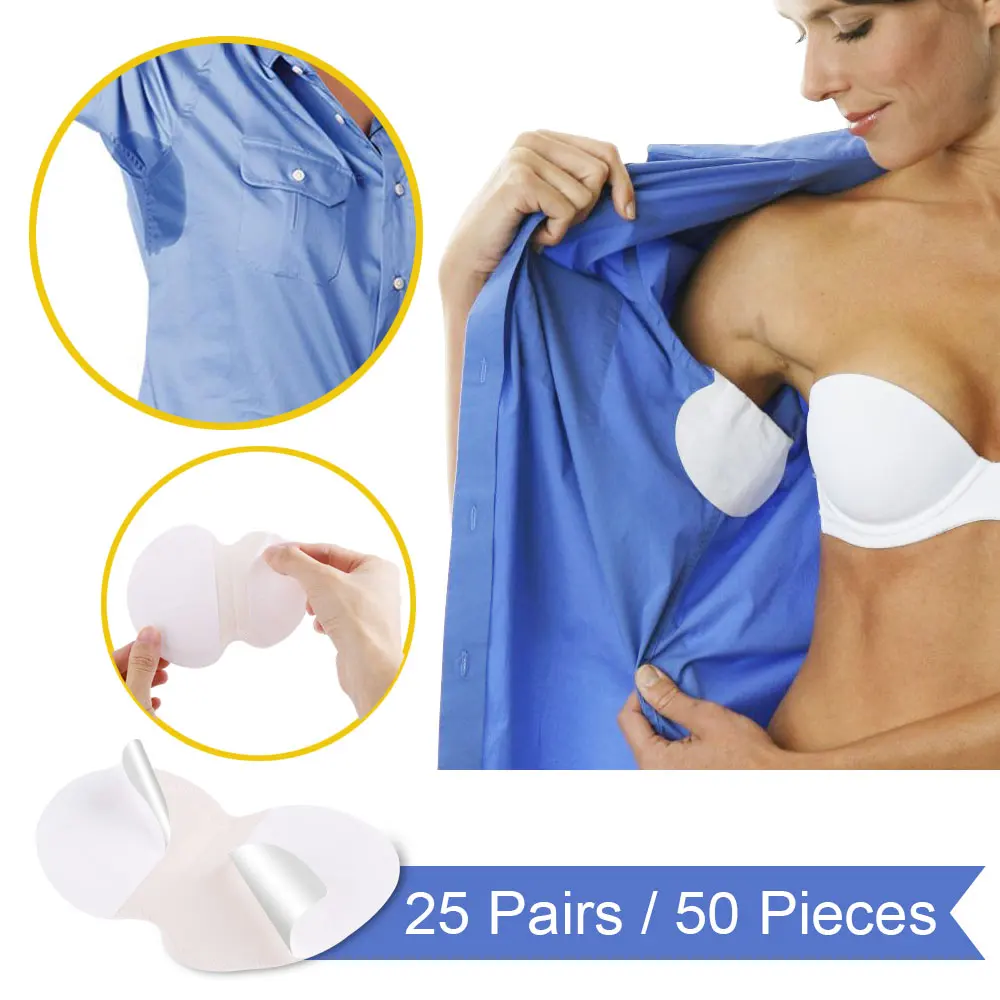 

50PCS Disposable Absorbing Underarm Sweat Guard Pads Deodorant Armpit Sheet Dress Clothing Shield Sweat Perspiration Pads que