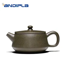 140 мл аутентичный китайский чайник для заварки чая Фиолетовый Глиняный заварочный чайник домашний чай церемония НЕОБРАБОТАННАЯ руда шаровые Отверстия Зеленый грязевой горшок Zisha Art посуда для напитков чайный чайник