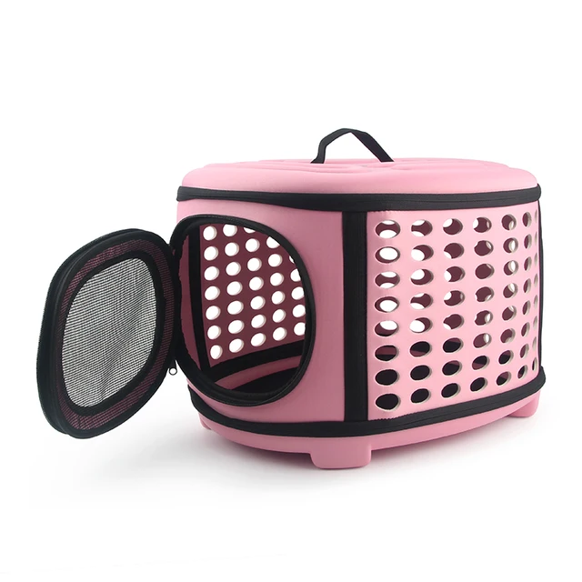 caisse de transport chat Sac pliable pour transport d'animaux de compagnie, couleur pure – Image 6