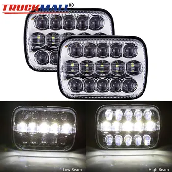 

Square 5x7Inch LED 12V 24V Headlights Headlamps For Jeep Wrangler YJ 1987- 1995 Cherokee XJ 1984 - 2001 Comanche MJ 1986 - 1992