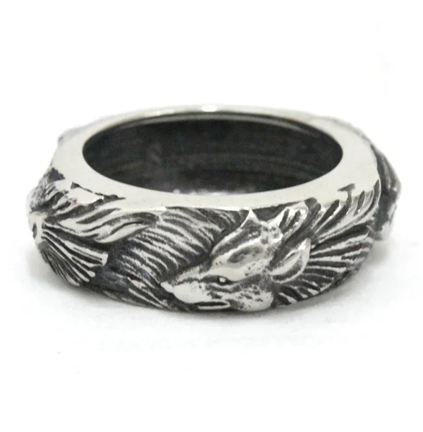 

Size 7-14 Support Drop Ship Silver Wolf Ring 316L Stainless Steel Jewelry Biker Unisex New Wolf Ring