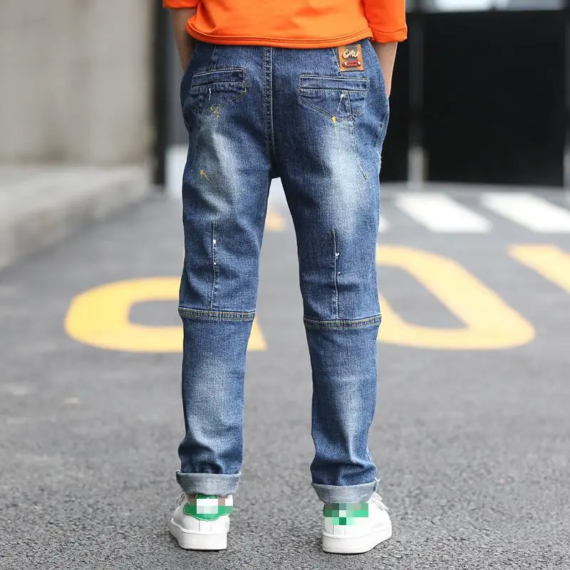 

2018 Children Jeans For Boy Ink Rejection Denim Pants Male Baby Cowboy Pants Kids Jeans Spring Wear 4 5 6 7 8 9 10 11 12 13 14 Y