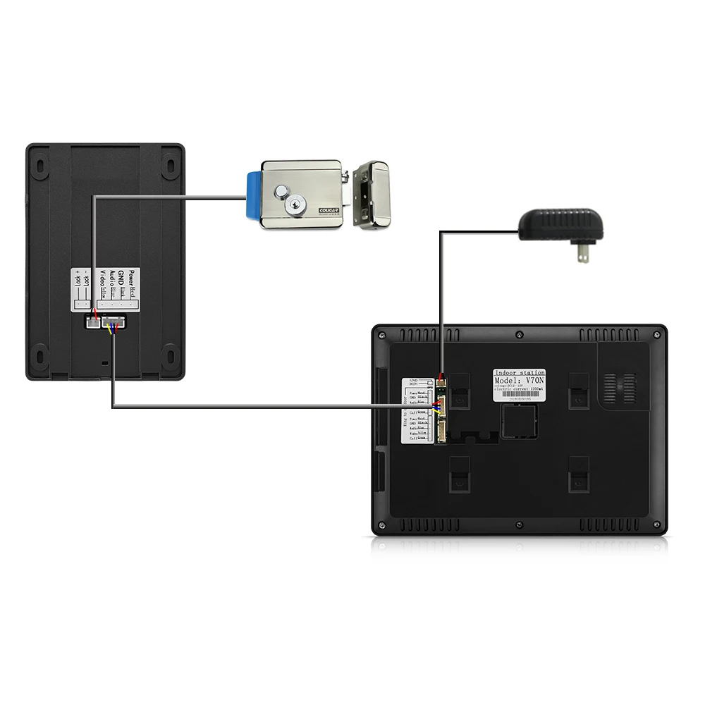 Video Doorbell Door Phone Cameras 4 Wire Cable Wired Video Door Phone Intercom Entry System