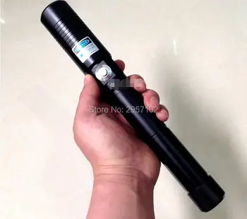 

High Power Military 100w 100000m Blue Laser Pointer 450nm light Flashlight Burning Match/candle lit cigarette wicked Lazer Torch