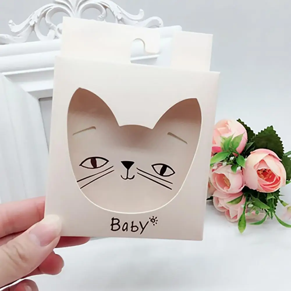 

Small Kraft cardboard Hairpin paper card box packing Bow hair rope pair clip hair jewelry box gift handmade candy For Wedding
