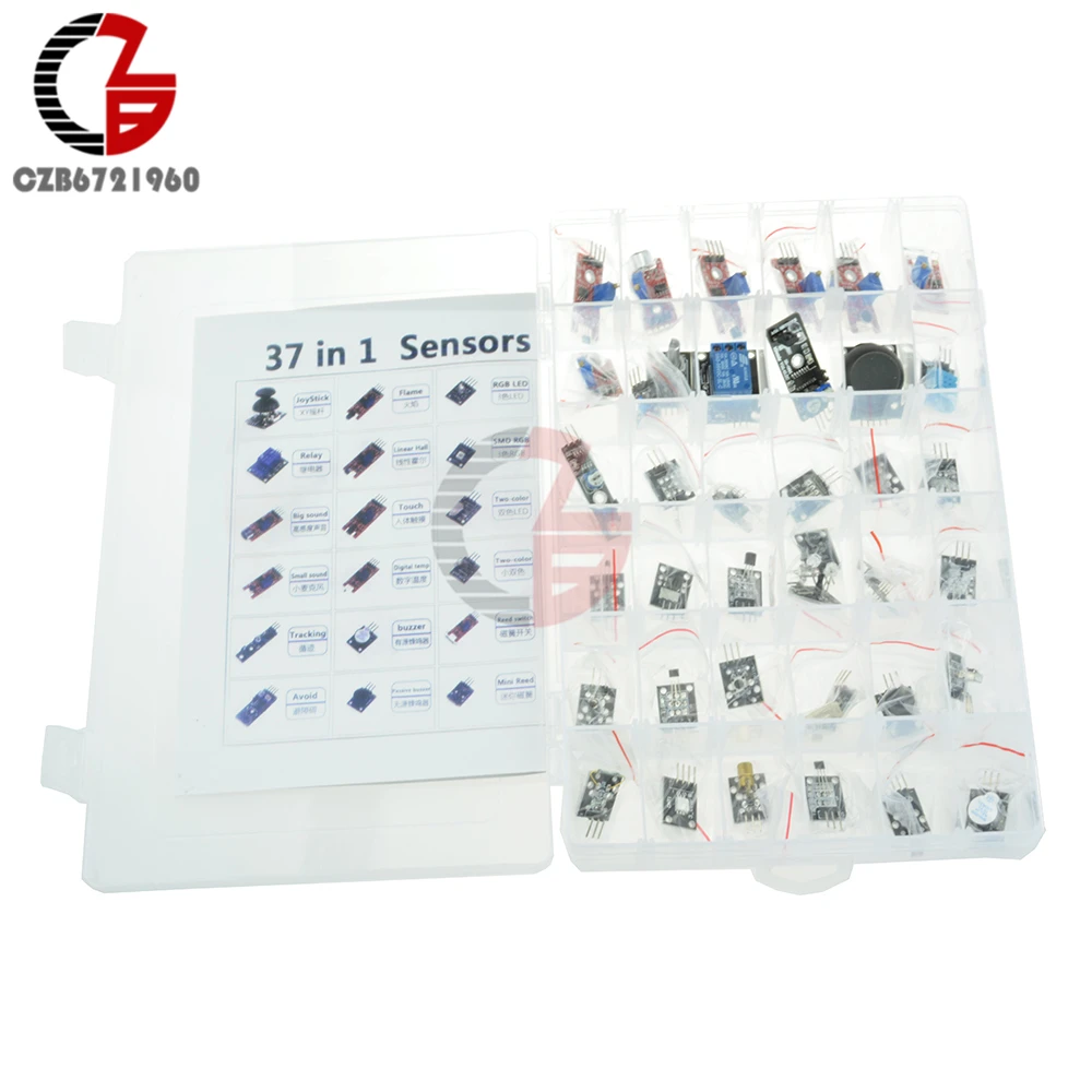 

Ultimate 37 in 1 Sensor Kits Module for Arduino MCU DIY Education