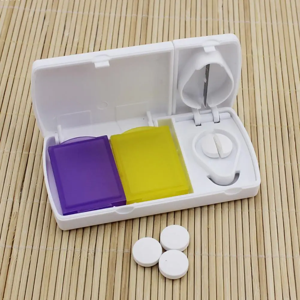 1 PC Travel Folding Vitamin Medicine Drug Pill Box Refillable Storage