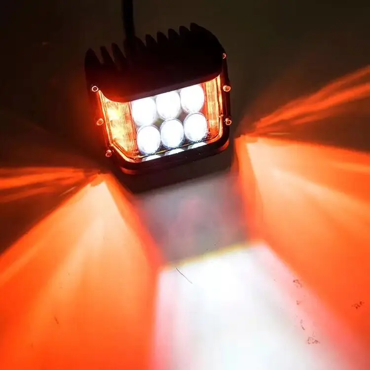 

2 x Flashing Blue Red 45W Side Shot Pod Cubes Led Work Light Off Road LED light Driving UTV RZR Truck For Jeep Hummer Offroad