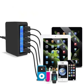 

5 Port USB Charger 40W LED Display Quick Charge 3.0 Charging For iPhone iPad Samsung Huawei Nexus XiaoMi Power Adapter Station