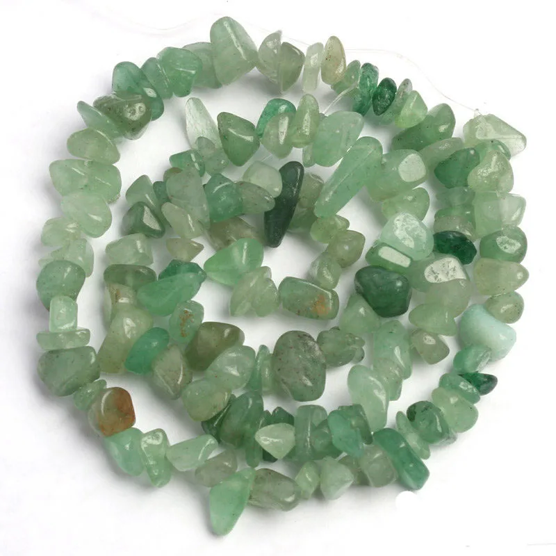 Гравийная форма 5 мм-8 мм натуральный камень бусины для изготовления ювелирных изделий оникс тигровый глаз бусины для Diy браслет ожерелье 16'' - Цвет: Green Avennturine