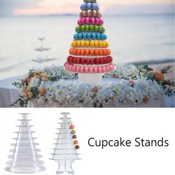 

10 Tiers Round Macaron Tower Stand Cake Display Rack For Wedding Birthday Decor