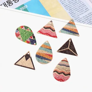 

Ritoule DIY accessories retro ethnic exotic teardrop necklace pendant earrings earrings copper triangle