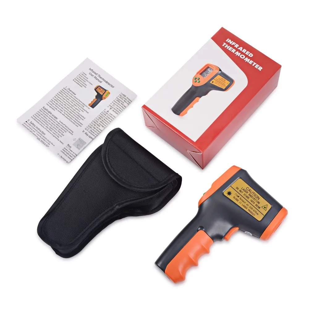 Цифровой Инфракрасный термометр с ЖК дисплеем Бесконтактный пирометр