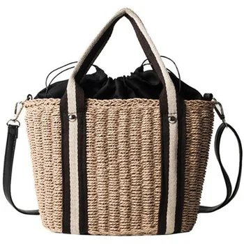 

Casual Wild Shoulder Beach Bag Rattan Beach Straw Bag Messenger Bag