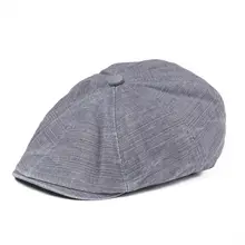 Voboom серая промытая хлопковая кепка на плоской подошве для мужчин и женщин, летняя шляпа в стиле Гэтсби 040