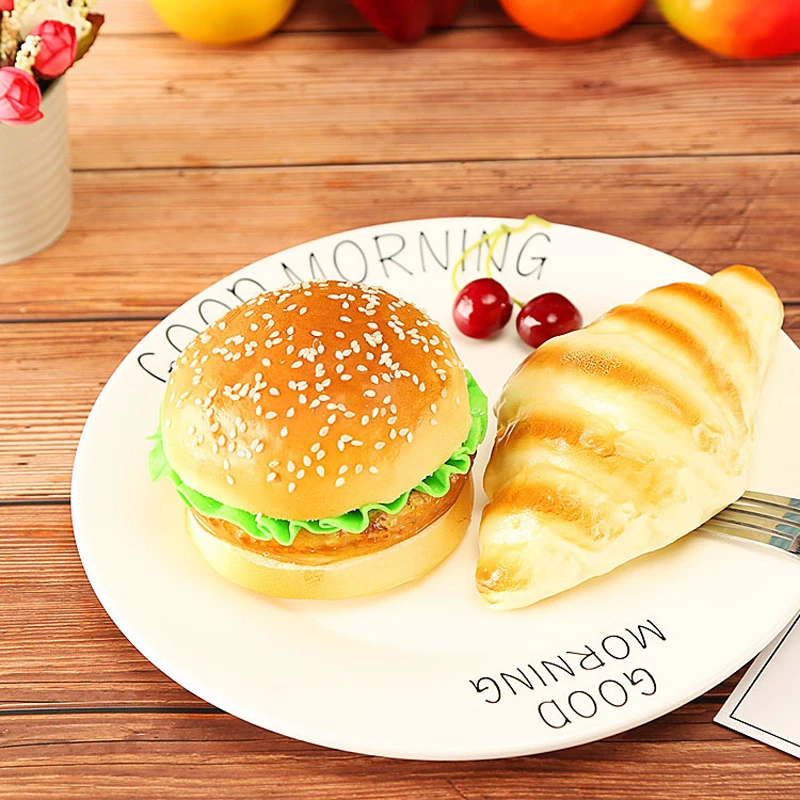 Artificial Hamburger Simulation Model Ornaments Fake Cake Bakery Room Photography props Christmas Window Decoration