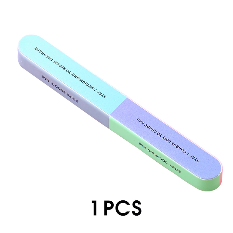 ROHWXY 1/3 шт. Шлифовальная Пилка Для песка шестисторонняя файл полировки инструмент для маникюра Инструменты Пилочки для ногтей гель для ногтей маникюрный набор инструментов - Цвет: 1pcs