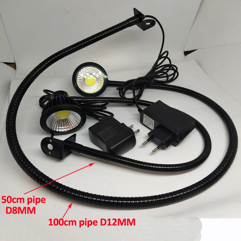  12V/24V/110V/220V WITH PLUG 5W Led Bed Mounted Reading Light With Flexible Pipe