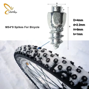 

Marrkey 500PCS 9mm Tires Studs/Spikes for Tires/Ice Stud/Screw-in Studs/Tyre Snow Chains for Bicycle/Boots/Shoes/Bike tire MS4-9