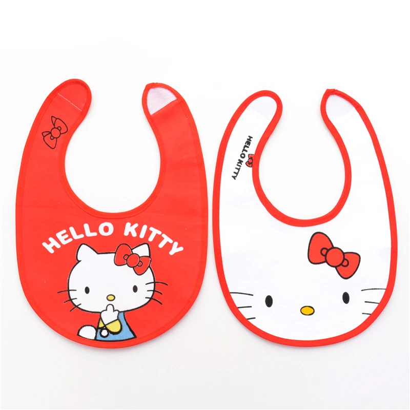 Red White Hello Kitty Kid Infant Toddler Baby Cotton Saliva Bibs Towel 11*8''  New # LNF