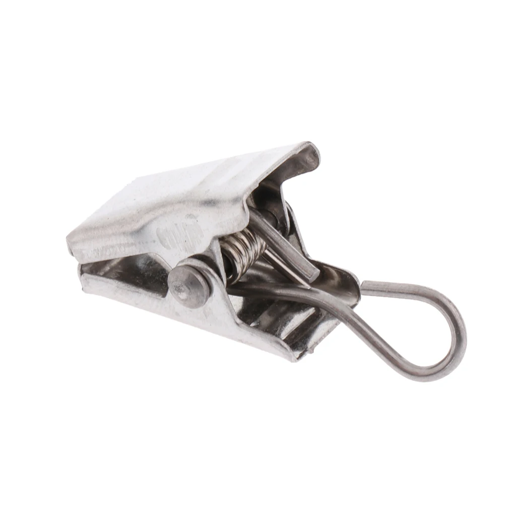 MagiDeal 30-Pcs Curtain Glider Window Treatment, Curtain Clips Hook Hanger, Clothes Line Peg 30mm Silver